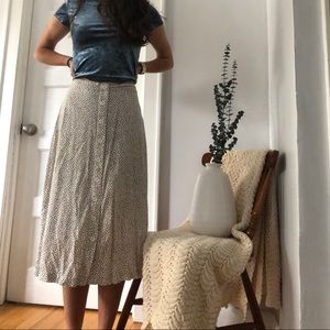 Midi button front skirt
